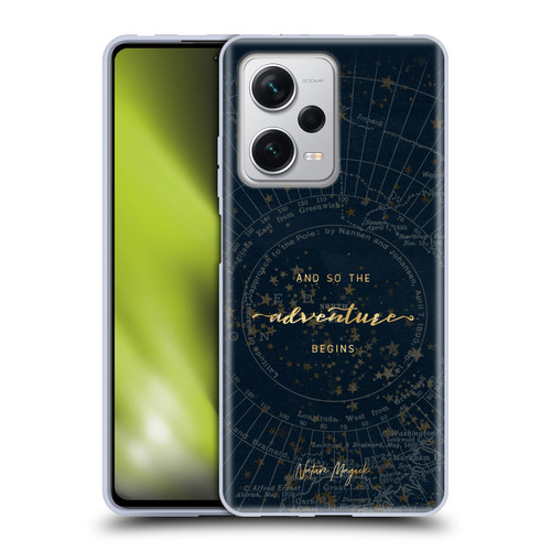 Nature Magick So The Adventure Begins Quote Star Map Soft Gel Case for Xiaomi Redmi Note 12 Pro+ 5G