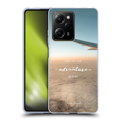 Nature Magick So The Adventure Begins Quote Airplane Soft Gel Case for Xiaomi Redmi Note 12 Pro 5G