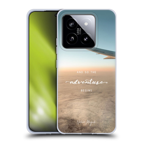 Nature Magick So The Adventure Begins Quote Airplane Soft Gel Case for Xiaomi 14