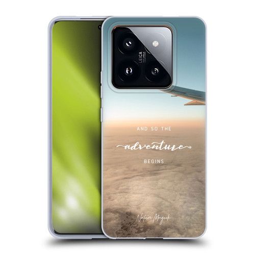 Nature Magick So The Adventure Begins Quote Airplane Soft Gel Case for Xiaomi 14 Pro