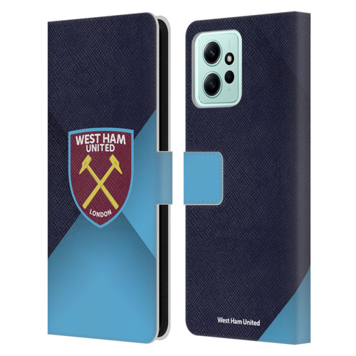 West Ham United FC Crest Blue Gradient Leather Book Wallet Case Cover For Xiaomi Redmi 12