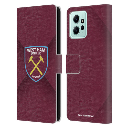 West Ham United FC Crest Gradient Leather Book Wallet Case Cover For Xiaomi Redmi 12