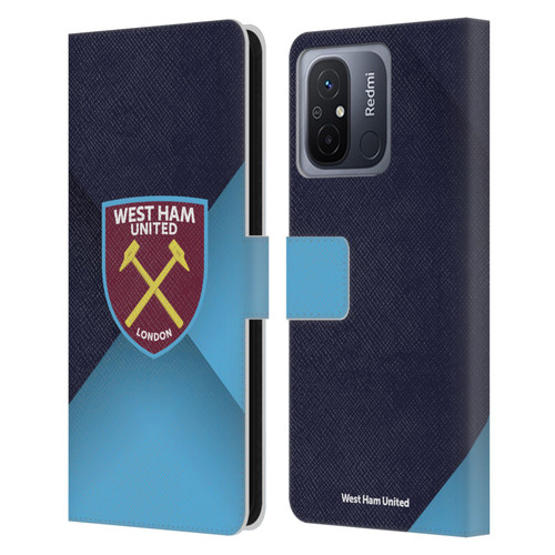 West Ham United FC Crest Blue Gradient Leather Book Wallet Case Cover For Xiaomi Redmi 12C