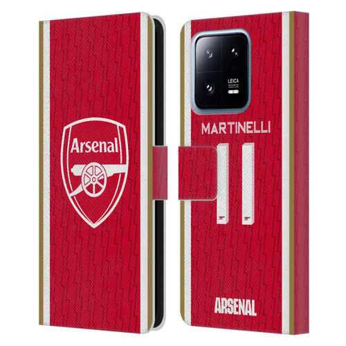 Arsenal FC 2023/24 Players Home Kit Gabriel Leather Book Wallet Case Cover For Xiaomi 13 Pro 5G