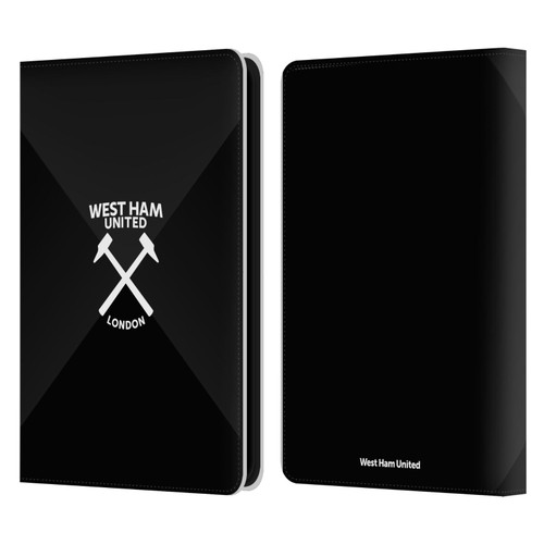 West Ham United FC Hammer Marque Kit Black & White Gradient Leather Book Wallet Case Cover For Amazon Kindle 11th Gen 6in 2022