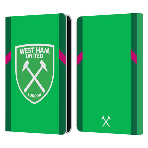 West Ham United FC 2023/24 Crest Kit Home Goalkeeper Leather Book Wallet Case Cover For Amazon Kindle 11th Gen 6in 2022