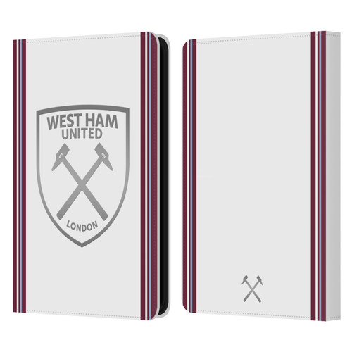 West Ham United FC 2023/24 Crest Kit Away Leather Book Wallet Case Cover For Amazon Kindle 11th Gen 6in 2022