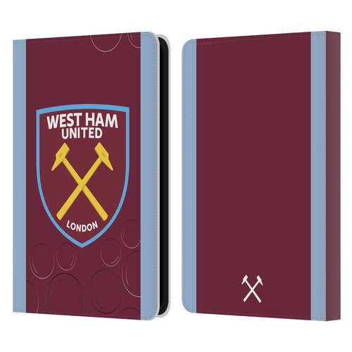 West Ham United FC 2023/24 Crest Kit Home Leather Book Wallet Case Cover For Amazon Kindle 11th Gen 6in 2022