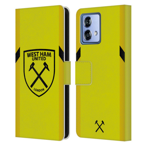 West Ham United FC 2023/24 Crest Kit Away Goalkeeper Leather Book Wallet Case Cover For Motorola Moto G84 5G