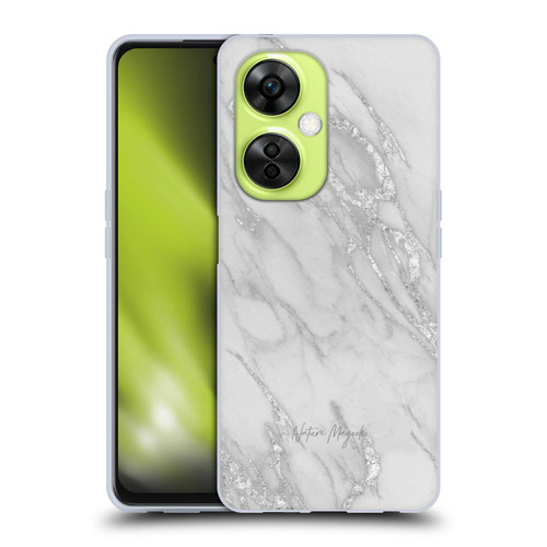 Nature Magick Marble Metallics Silver Soft Gel Case for OnePlus Nord CE 3 Lite 5G