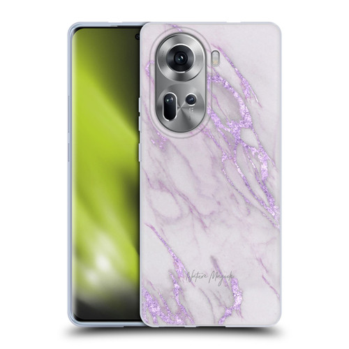 Nature Magick Marble Metallics Purple Soft Gel Case for OPPO Reno11