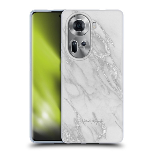 Nature Magick Marble Metallics Silver Soft Gel Case for OPPO Reno11