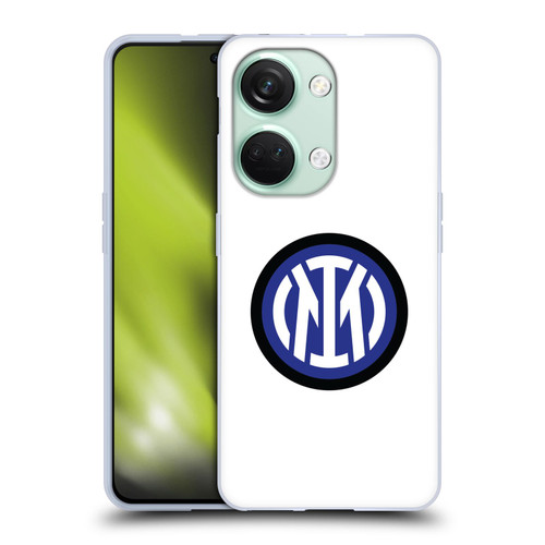 Fc Internazionale Milano Badge Logo On White Soft Gel Case for OnePlus Nord 3 5G