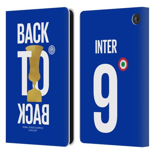 Fc Internazionale Milano 2023 Champions Back To Back Leather Book Wallet Case Cover For Amazon Fire 7 2022
