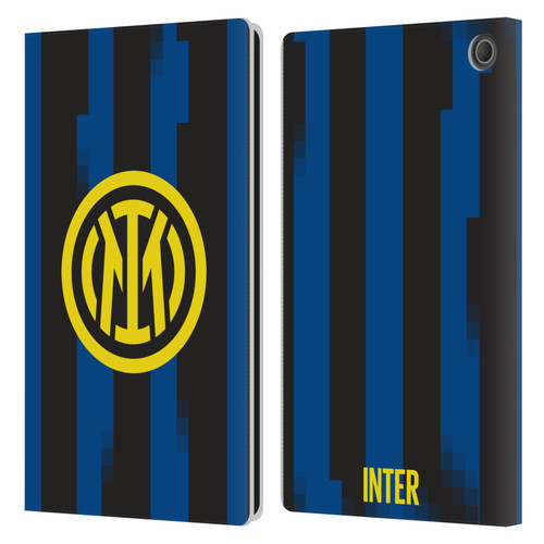 Fc Internazionale Milano 2023/24 Crest Kit Home Leather Book Wallet Case Cover For Amazon Fire Max 11 2023