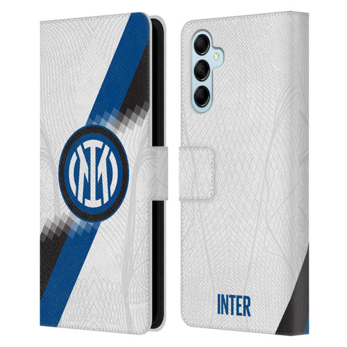 Fc Internazionale Milano 2023/24 Crest Kit Away Leather Book Wallet Case Cover For Samsung Galaxy M14 5G