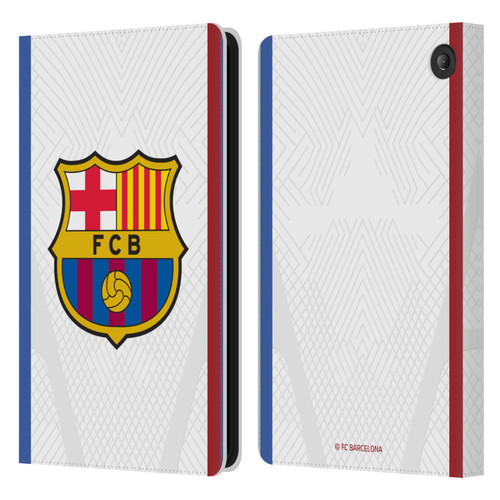 FC Barcelona 2023/24 Crest Kit Away Leather Book Wallet Case Cover For Amazon Fire 7 2022