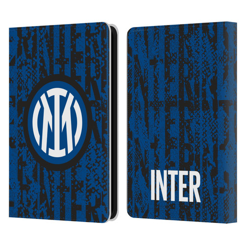 Fc Internazionale Milano Patterns Snake Wordmark Leather Book Wallet Case Cover For Amazon Kindle 11th Gen 6in 2022