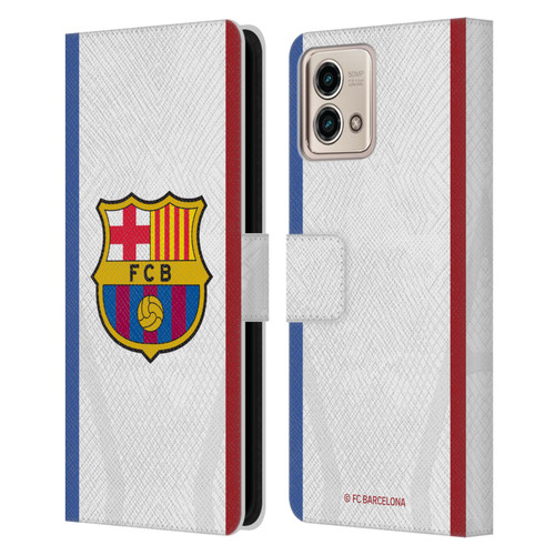 FC Barcelona 2023/24 Crest Kit Away Leather Book Wallet Case Cover For Motorola Moto G Stylus 5G 2023