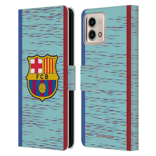 FC Barcelona 2023/24 Crest Kit Third Leather Book Wallet Case Cover For Motorola Moto G Stylus 5G 2023