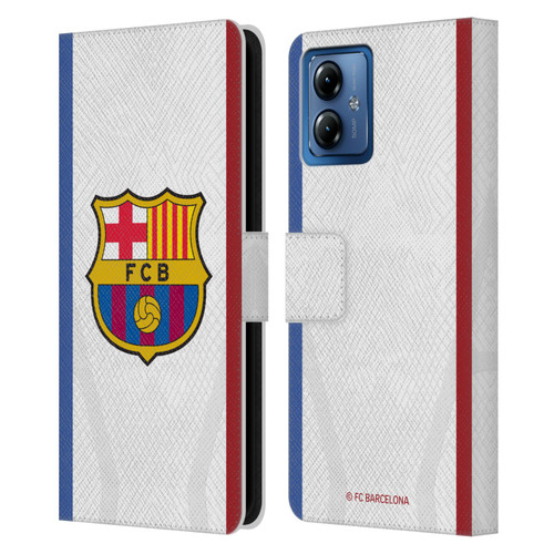 FC Barcelona 2023/24 Crest Kit Away Leather Book Wallet Case Cover For Motorola Moto G14