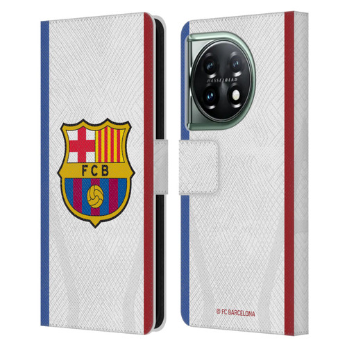 FC Barcelona 2023/24 Crest Kit Away Leather Book Wallet Case Cover For OnePlus 11 5G