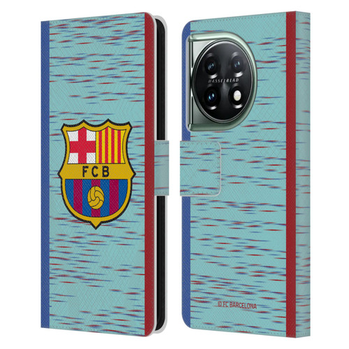 FC Barcelona 2023/24 Crest Kit Third Leather Book Wallet Case Cover For OnePlus 11 5G