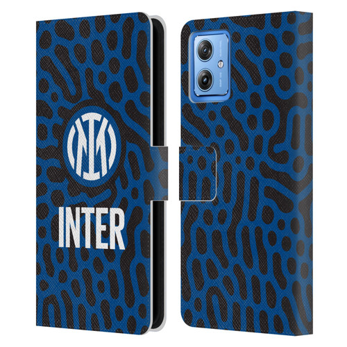 Fc Internazionale Milano Patterns Abstract 2 Leather Book Wallet Case Cover For Motorola Moto G54 5G