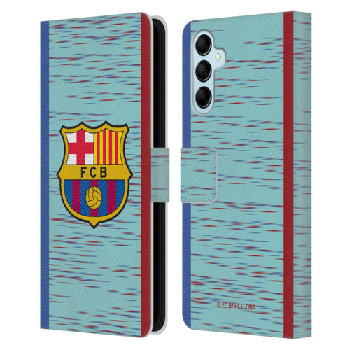 FC Barcelona 2023/24 Crest Kit Third Leather Book Wallet Case Cover For Samsung Galaxy M14 5G