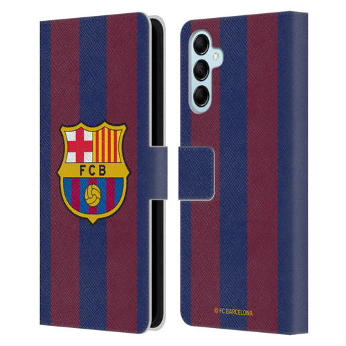 FC Barcelona 2023/24 Crest Kit Home Leather Book Wallet Case Cover For Samsung Galaxy M14 5G