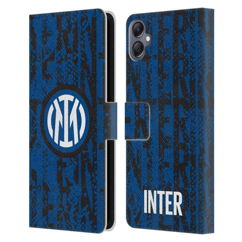 Fc Internazionale Milano Patterns Snake Wordmark Leather Book Wallet Case Cover For Samsung Galaxy A05