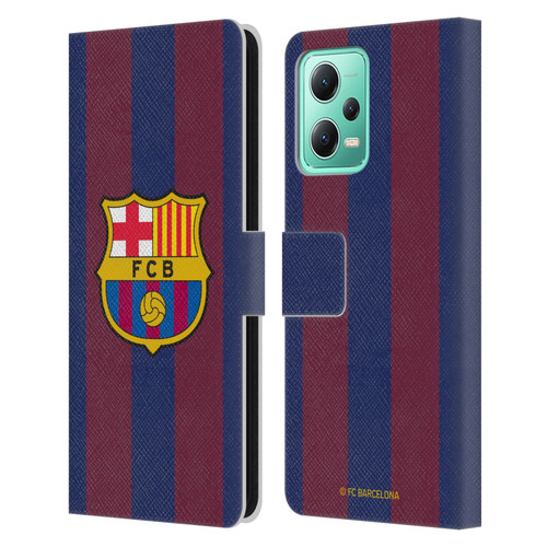 FC Barcelona 2023/24 Crest Kit Home Leather Book Wallet Case Cover For Xiaomi Redmi Note 12 5G