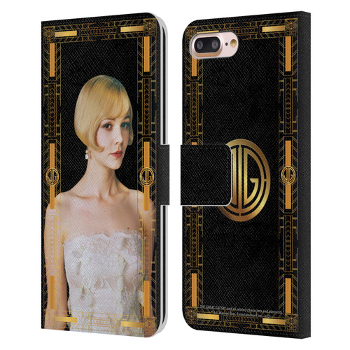 The Great Gatsby Graphics Daisy Leather Book Wallet Case Cover For Apple iPhone 7 Plus / iPhone 8 Plus