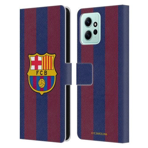 FC Barcelona 2023/24 Crest Kit Home Leather Book Wallet Case Cover For Xiaomi Redmi 12