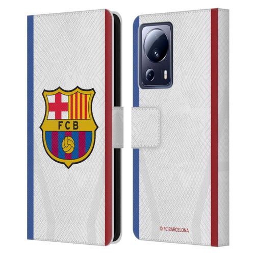 FC Barcelona 2023/24 Crest Kit Away Leather Book Wallet Case Cover For Xiaomi 13 Lite 5G