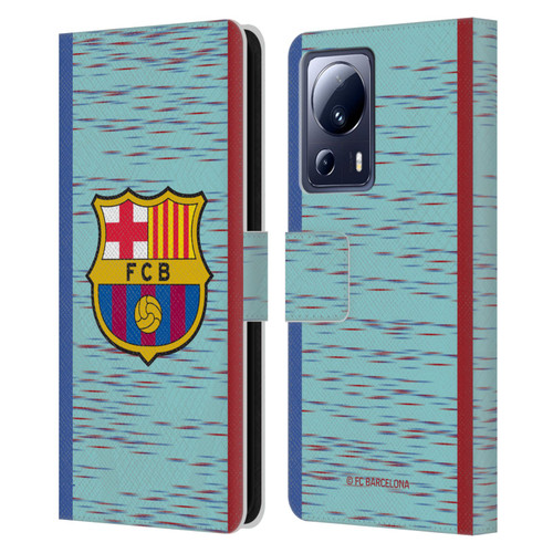 FC Barcelona 2023/24 Crest Kit Third Leather Book Wallet Case Cover For Xiaomi 13 Lite 5G