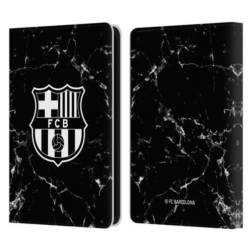 FC Barcelona Crest Patterns Black Marble Leather Book Wallet Case Cover For Amazon Kindle 11th Gen 6in 2022