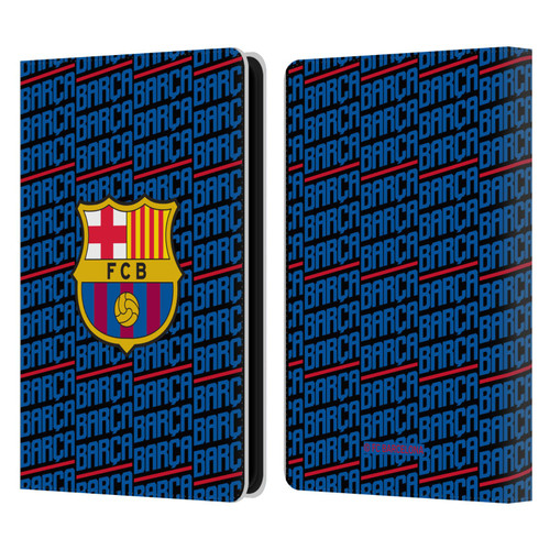 FC Barcelona Crest Patterns Barca Leather Book Wallet Case Cover For Amazon Kindle Paperwhite 5 (2021)