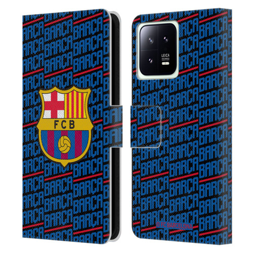 FC Barcelona Crest Patterns Barca Leather Book Wallet Case Cover For Xiaomi 13 5G