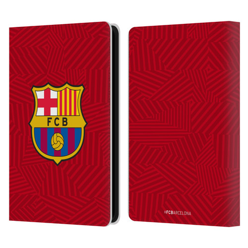 FC Barcelona Crest Red Leather Book Wallet Case Cover For Amazon Kindle Paperwhite 5 (2021)