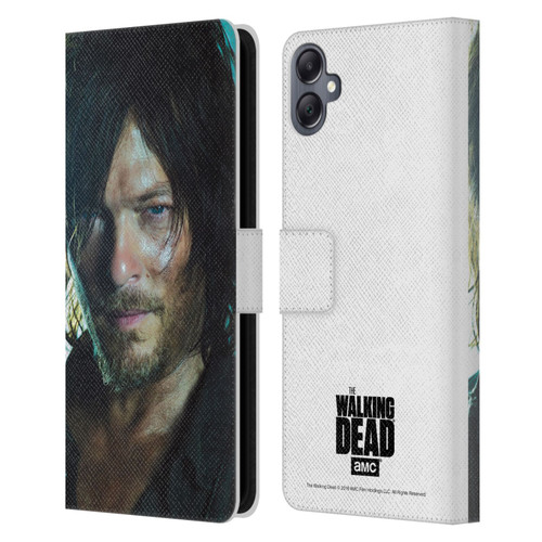 AMC The Walking Dead Characters Daryl Leather Book Wallet Case Cover For Samsung Galaxy A05