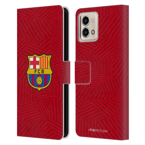 FC Barcelona Crest Red Leather Book Wallet Case Cover For Motorola Moto G Stylus 5G 2023