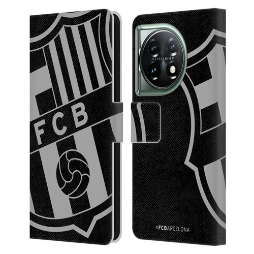 FC Barcelona Crest Oversized Leather Book Wallet Case Cover For OnePlus 11 5G