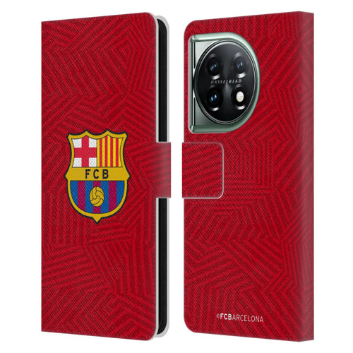 FC Barcelona Crest Red Leather Book Wallet Case Cover For OnePlus 11 5G