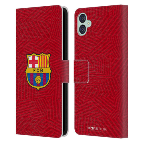 FC Barcelona Crest Red Leather Book Wallet Case Cover For Samsung Galaxy M04 5G / A04e