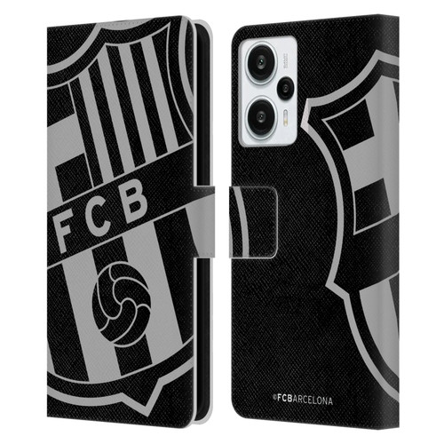 FC Barcelona Crest Oversized Leather Book Wallet Case Cover For Xiaomi Redmi Note 12T