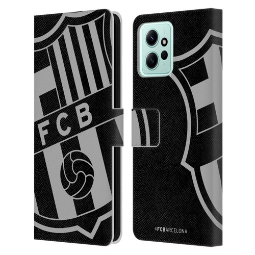 FC Barcelona Crest Oversized Leather Book Wallet Case Cover For Xiaomi Redmi 12
