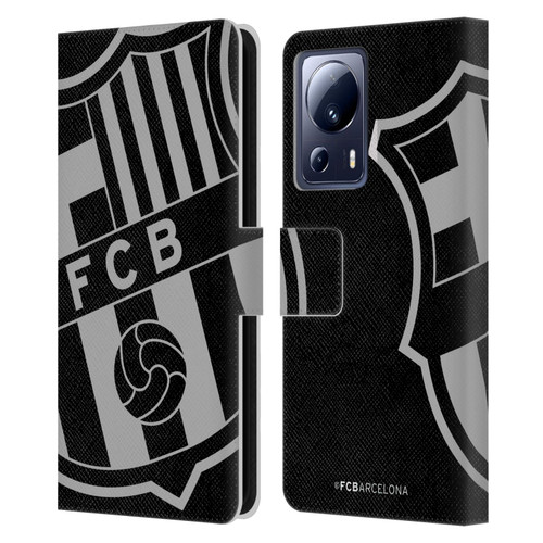 FC Barcelona Crest Oversized Leather Book Wallet Case Cover For Xiaomi 13 Lite 5G
