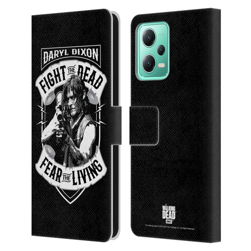 AMC The Walking Dead Daryl Dixon Biker Art RPG Black White Leather Book Wallet Case Cover For Xiaomi Redmi Note 12 5G