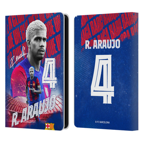 FC Barcelona 2023/24 First Team Ronald Araújo Leather Book Wallet Case Cover For Amazon Kindle Paperwhite 5 (2021)